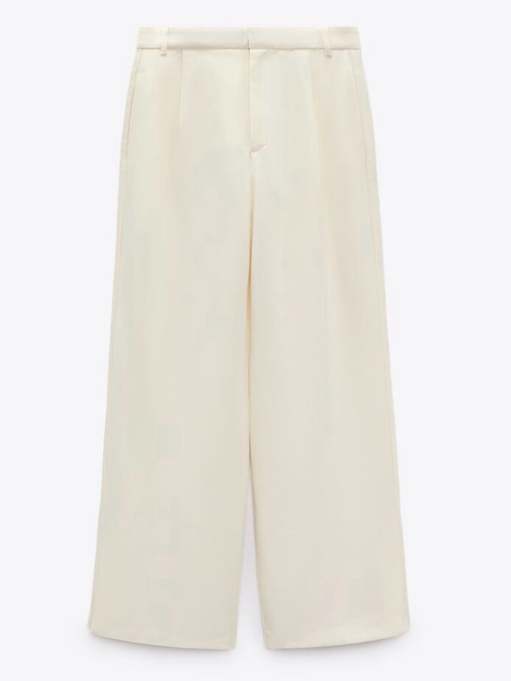 Zara Oyster White Full Length Pants